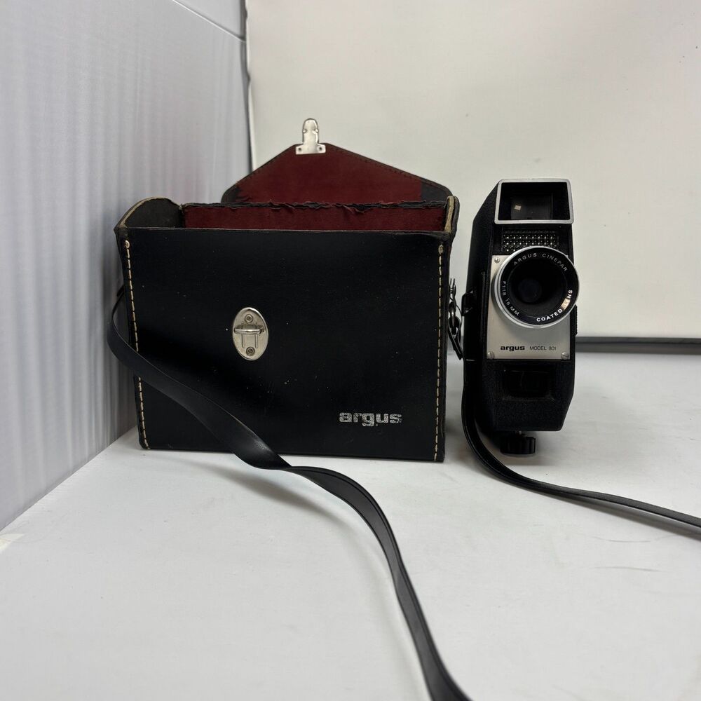 Vintage Argus Model 801 Super Eight Video Camera 15mm, case, Untested AS/IS